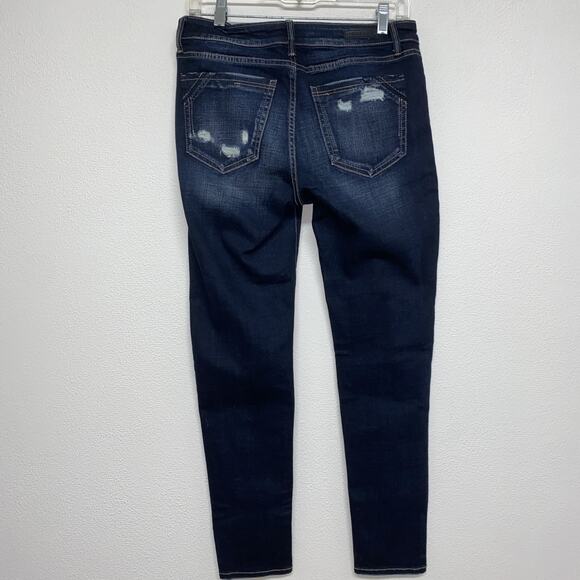 BKE Buckle Black Ankle Skinny Fit No. 53 Jeans Women’s 27 Distressed Blue Denim - Picture 9 of 14